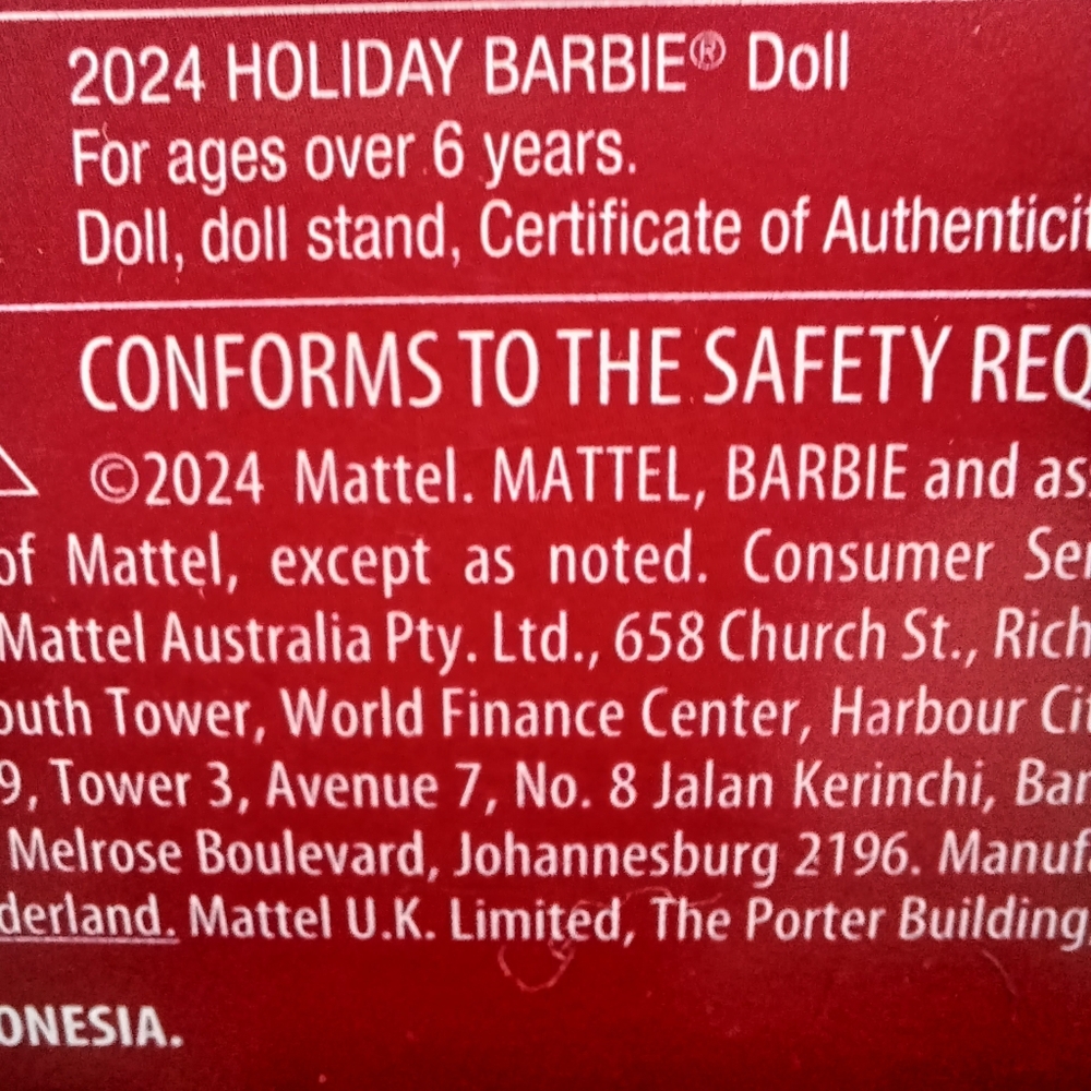 2024 Holiday Signature Collection Barbie African American - Picture 9 of 14